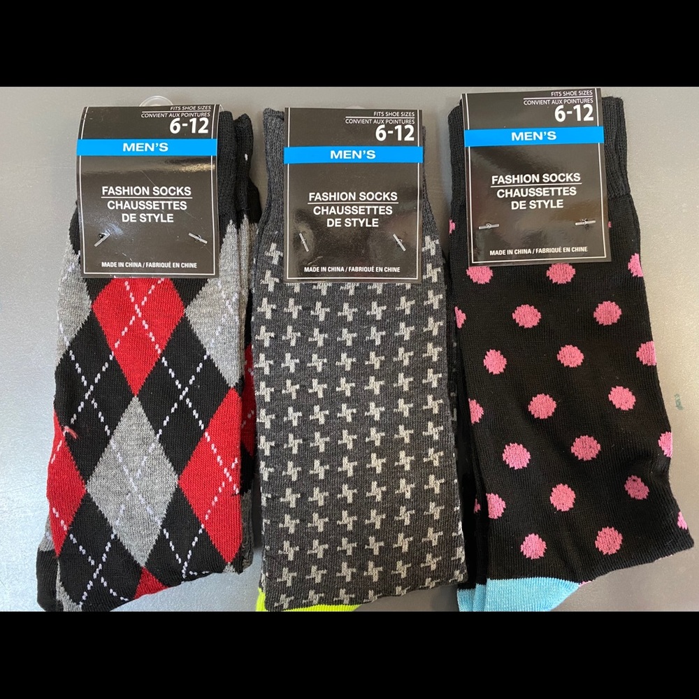 Men's 3pk fashion socks